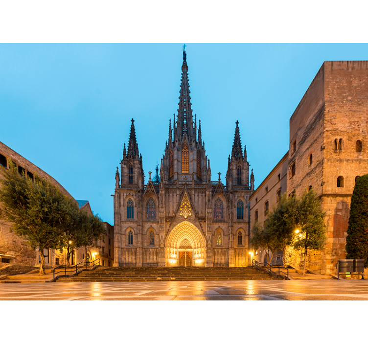 Fototapete Städte Barcelona gotische Kathedrale - TenStickers