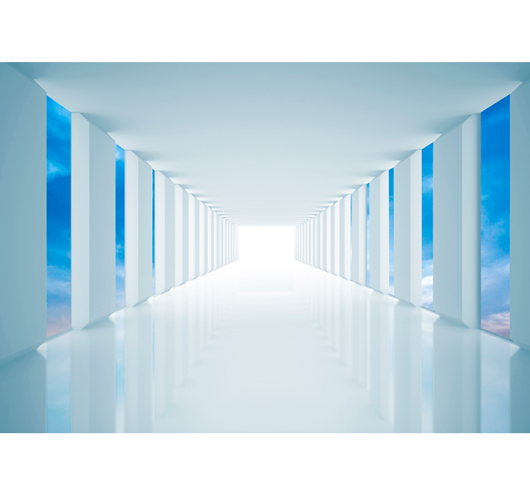 Fototapete 3D korridor mit optischer täuschung - TenStickers