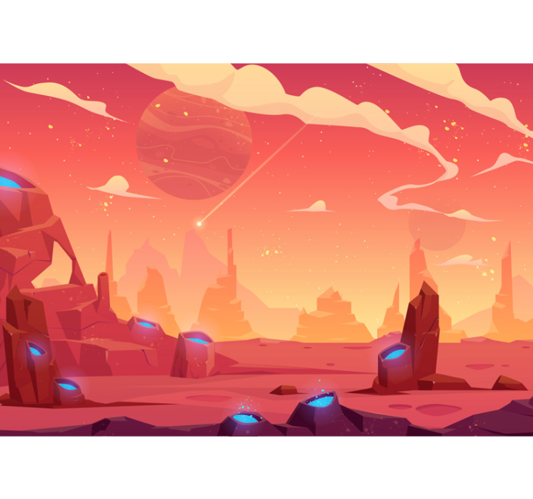 Fototapete Kinderzimmer außerirdischer Planet - TenStickers