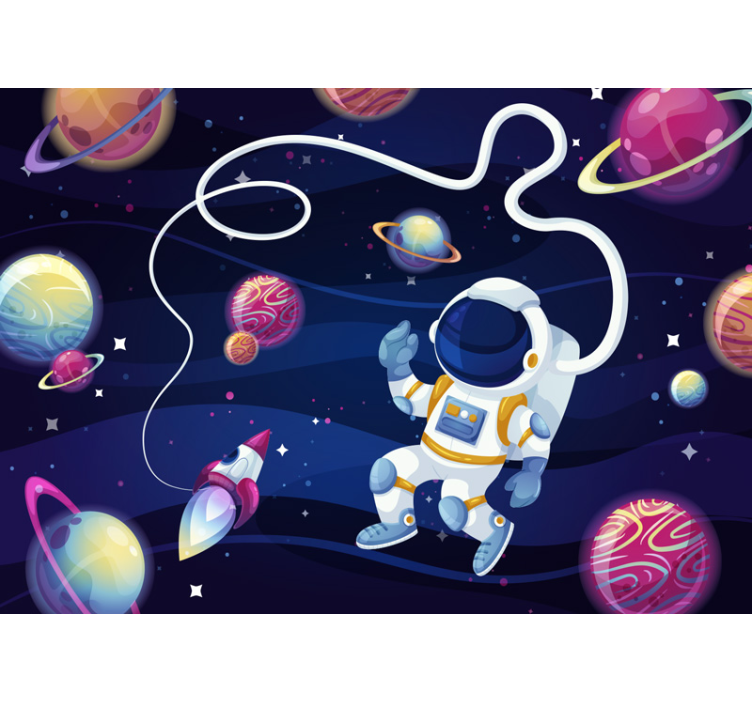 Fototapete Kinderzimmer Astronaut im Weltall - TenStickers