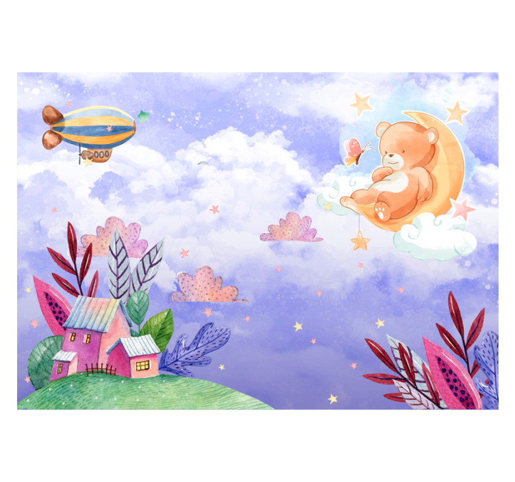 Fototapete Kinderzimmer magische Wolkenlandschaft - TenStickers