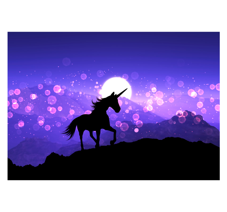 Fototapete Kinderzimmer Einhorn Silhouette - TenStickers