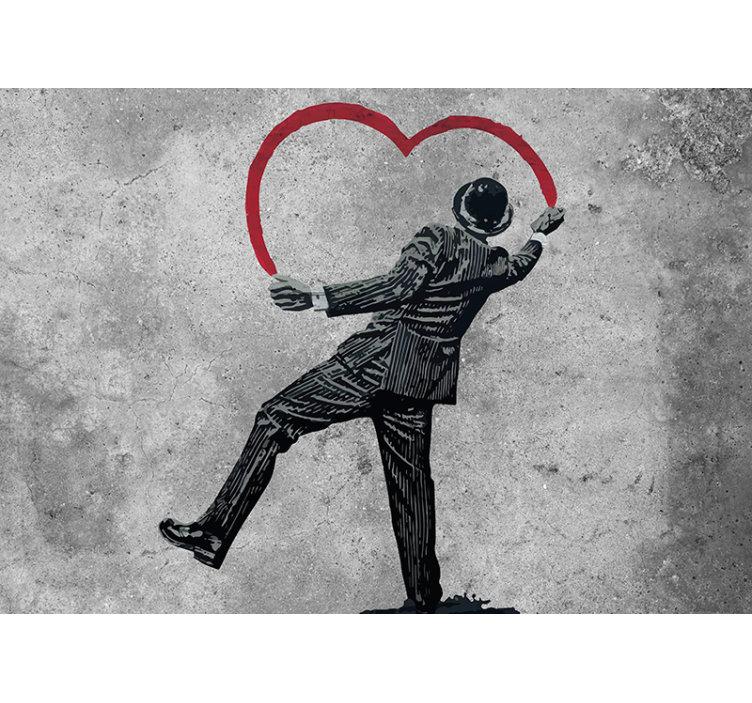 Fototapete Kunst Banksy Graffiti an der Wand - TenStickers