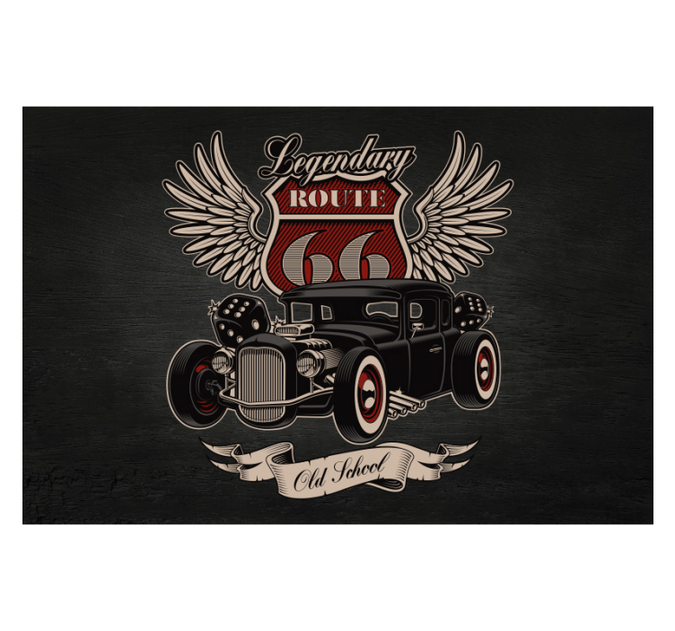 Fototapete Jugendzimmer Old Timer Route 66 - TenStickers
