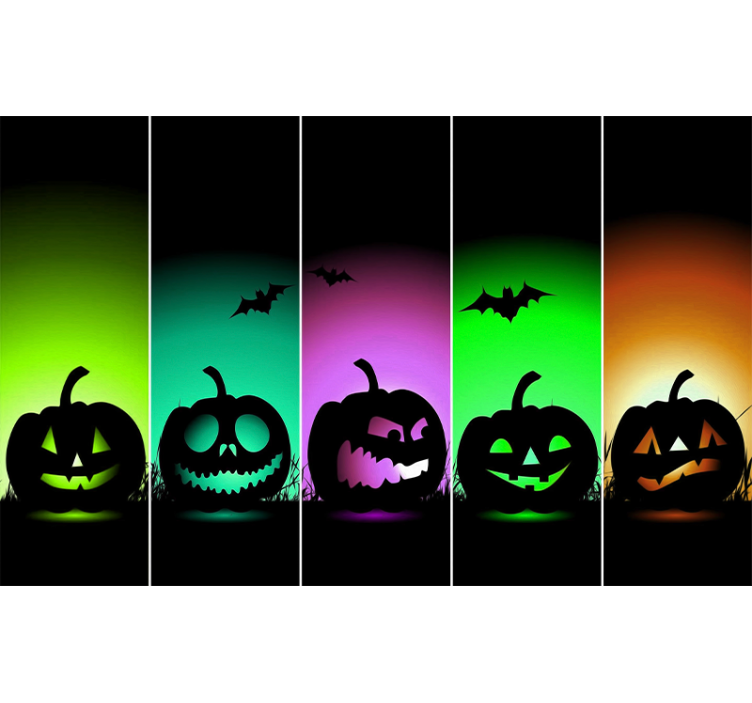 Fototapete halloween kürbisgesichter - TenStickers