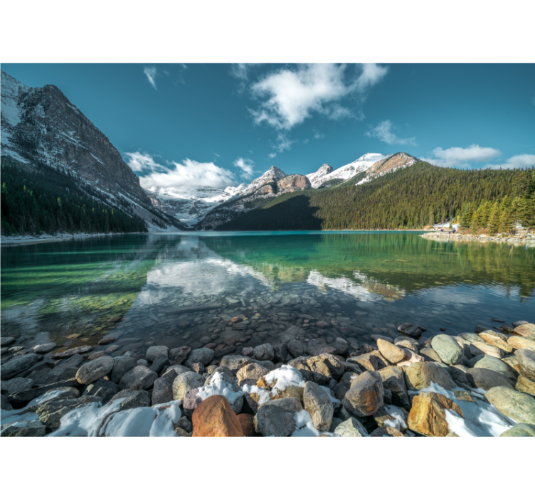 Fototapete landschaft bergsee echo - TenStickers