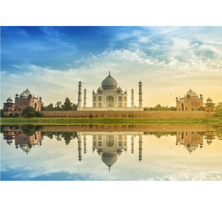 Fototapete städte taj mahal spiegeldarstellung - TenStickers