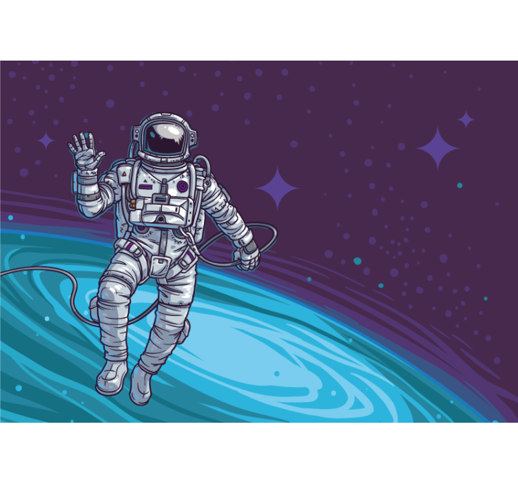 Fototapete Weltraum astronaut schwebt davon - TenStickers