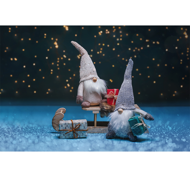 Fototapete weihnachten festliche gnomfeier - TenStickers