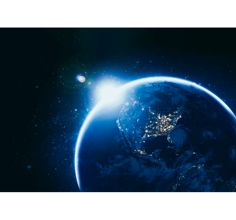 Fototapete 3D Erde aus dem Weltall - TenStickers
