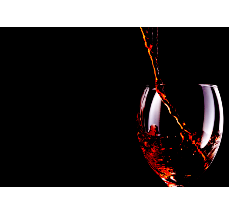 Fototapete musik fließender weinspritzer - TenStickers