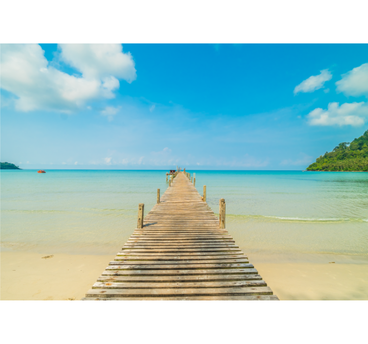 Fototapete Meer Wandgemälde strand flur zum meer - TenStickers