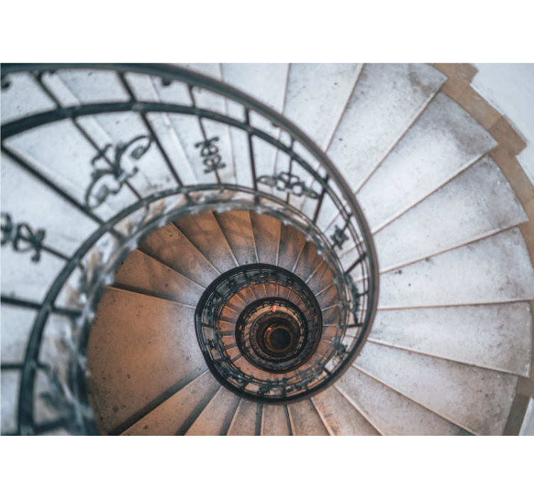 Fototapete städte mit spiraltreppen-design - TenStickers