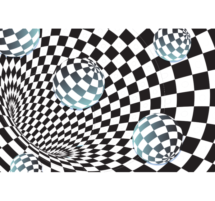 Fototapete abstrakt illusorisches kugelmuster - TenStickers