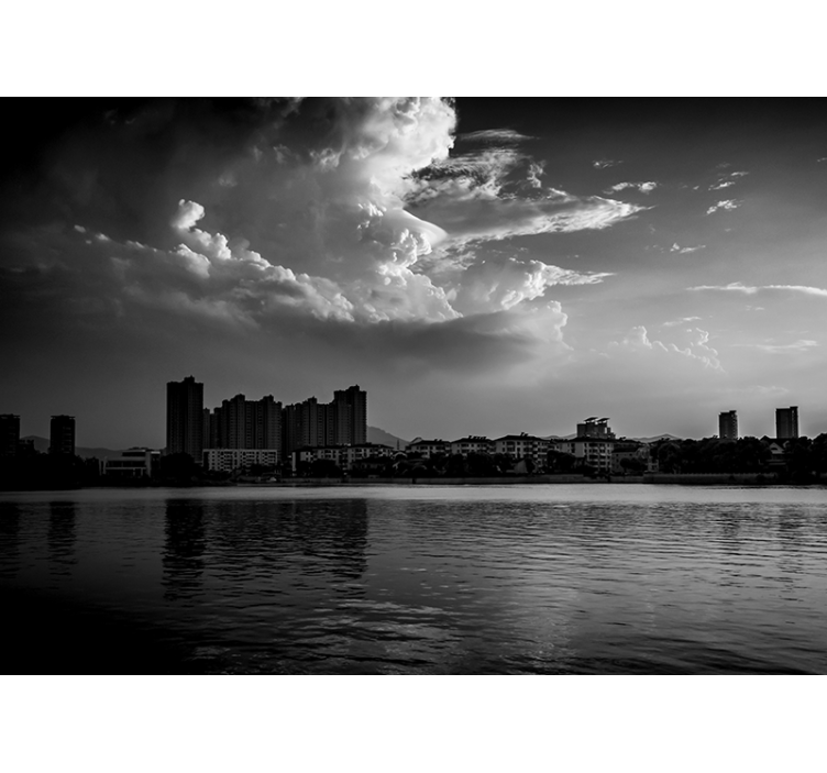 Fototapete Städte urbane reflexionsskyline - TenStickers