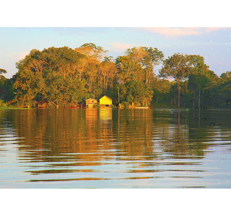 Fototapete Landschaft ruhige wasserlandschaft reflexion - TenStickers