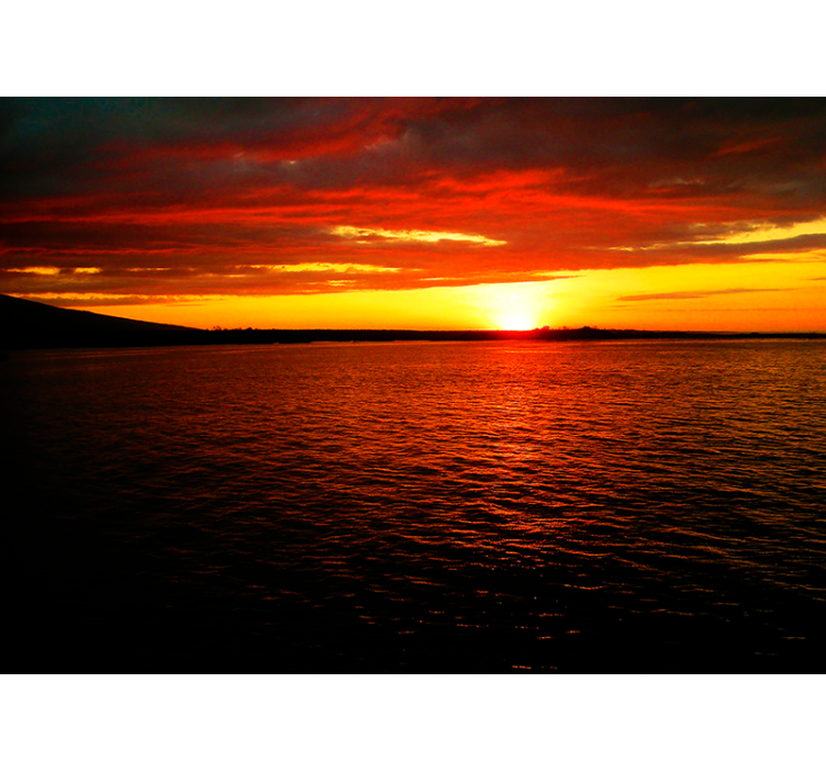 Fototapete landschaft dämmerung über dem ozean - TenStickers