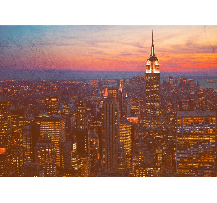 Fototapete Städte empire state sonnenuntergang - TenStickers