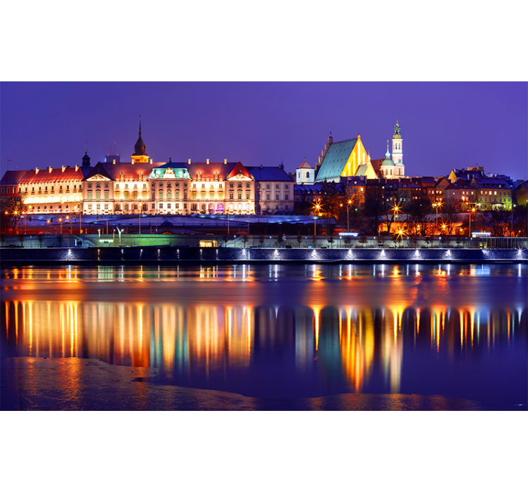 Fototapete Städte historische stadtbildreflexion - TenStickers