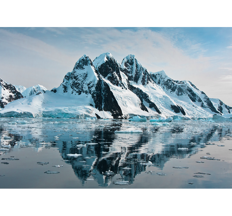 Wohnzimmer Fototapete 3D Eisberg - TenStickers