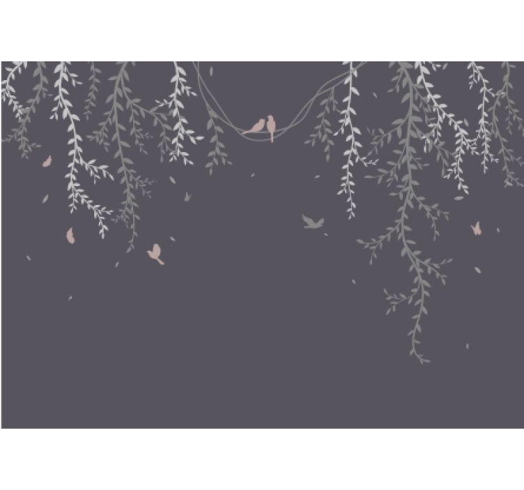 Fototapete Natur zweige mit vögeln - TenStickers