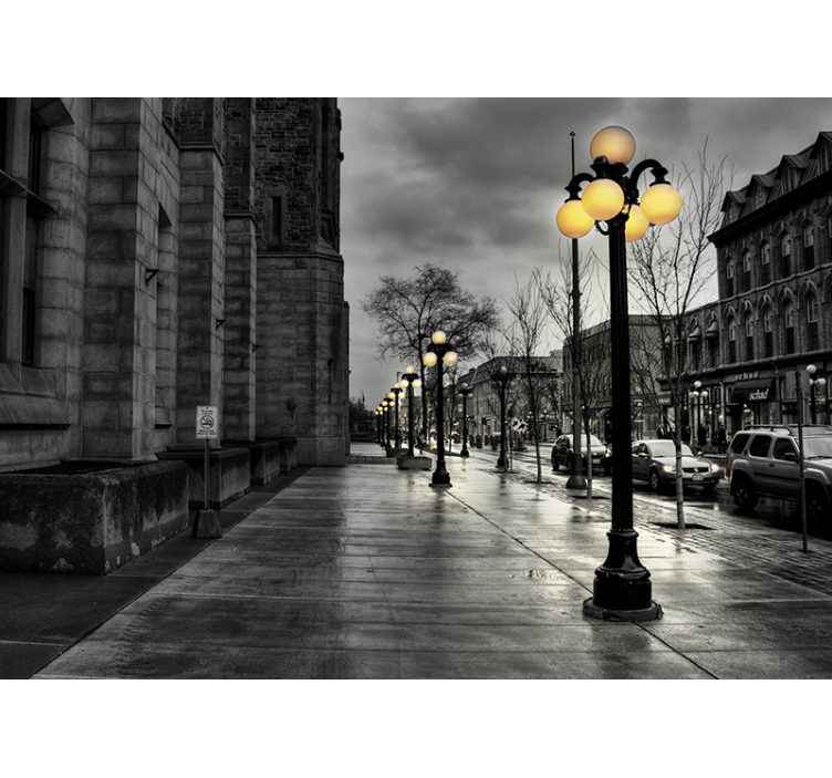 Fototapete städte nächtliche urban-szene - TenStickers