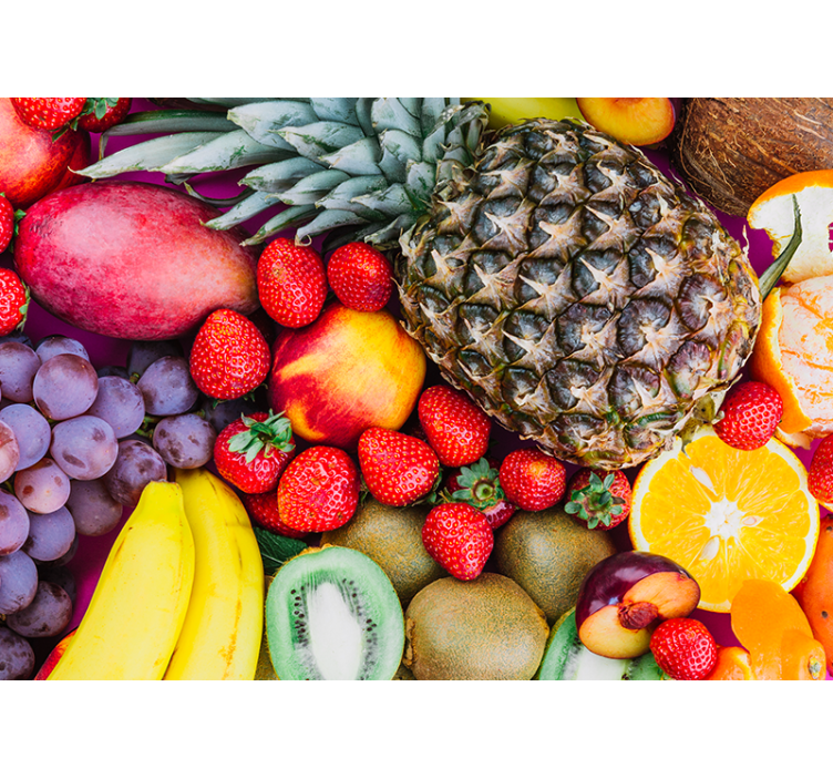 Fototapete blumen lebendige obstvielfalt - TenStickers