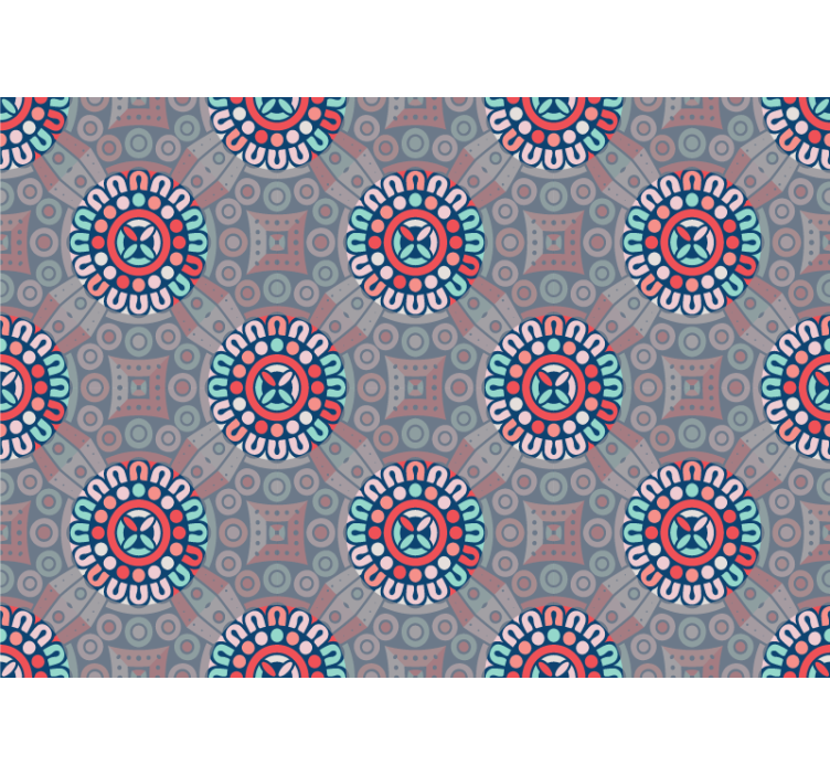 Fototapete Muster geometrische blumenmuster - TenStickers