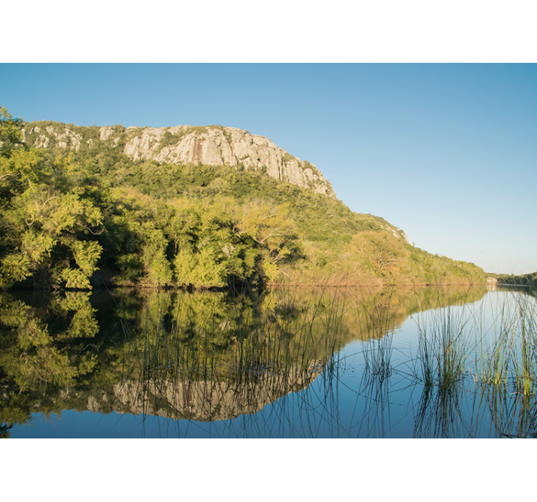 Fototapete Landschaft bergreflexionsszene - TenStickers