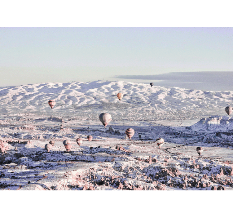 Fototapete Landschaft heißluftballons Szenerie - TenStickers