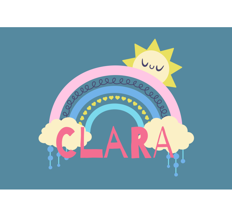 Fototapete kinderzimmer fröhliches regenbogen-thema - TenStickers