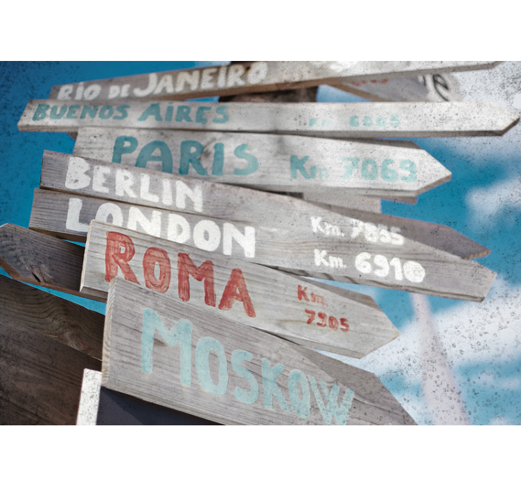 Fototapete Städte routenführungen für globale städte - TenStickers