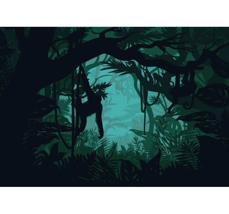 Fototapete Dschungel lebendige dschungellandschaft - TenStickers