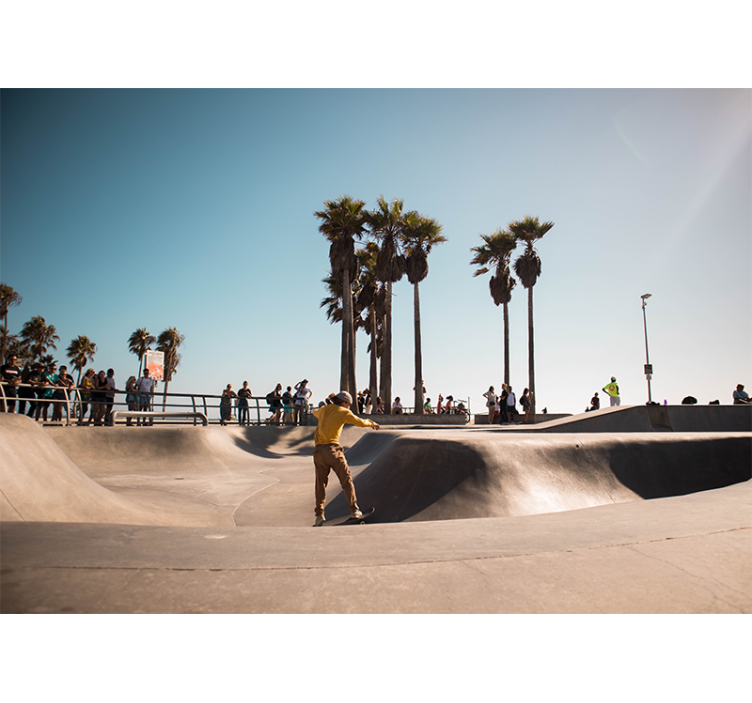 Fototapete Städte skateboarden am meer - TenStickers