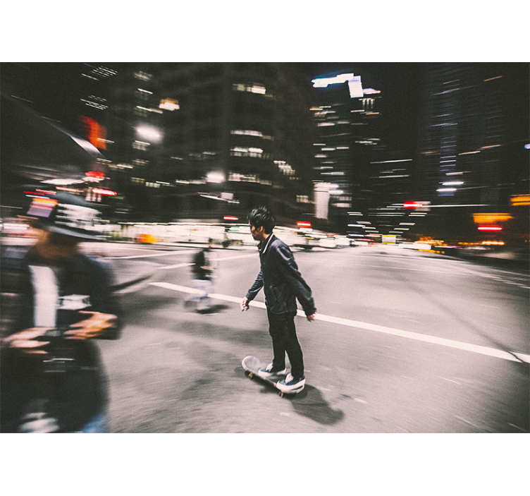 Fototapete städte urbaner nachtskater - TenStickers