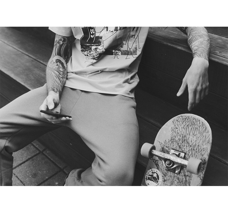 Fototapete Städte skateboarder im urbanen stil - TenStickers