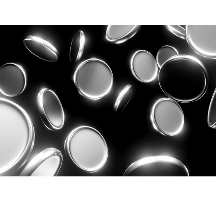 Fototapete abstrakt treibende runde formen - TenStickers