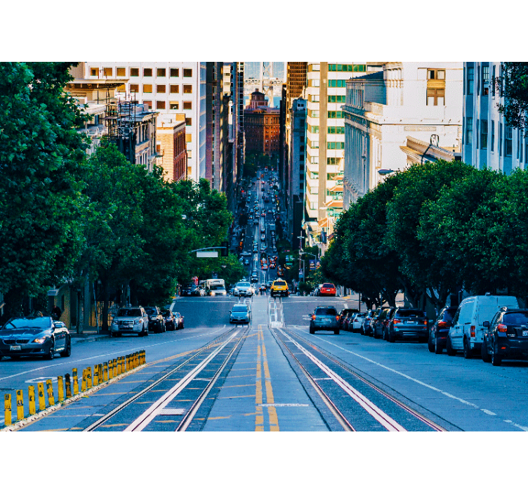 Fototapete städte urbaner straßenblick - TenStickers