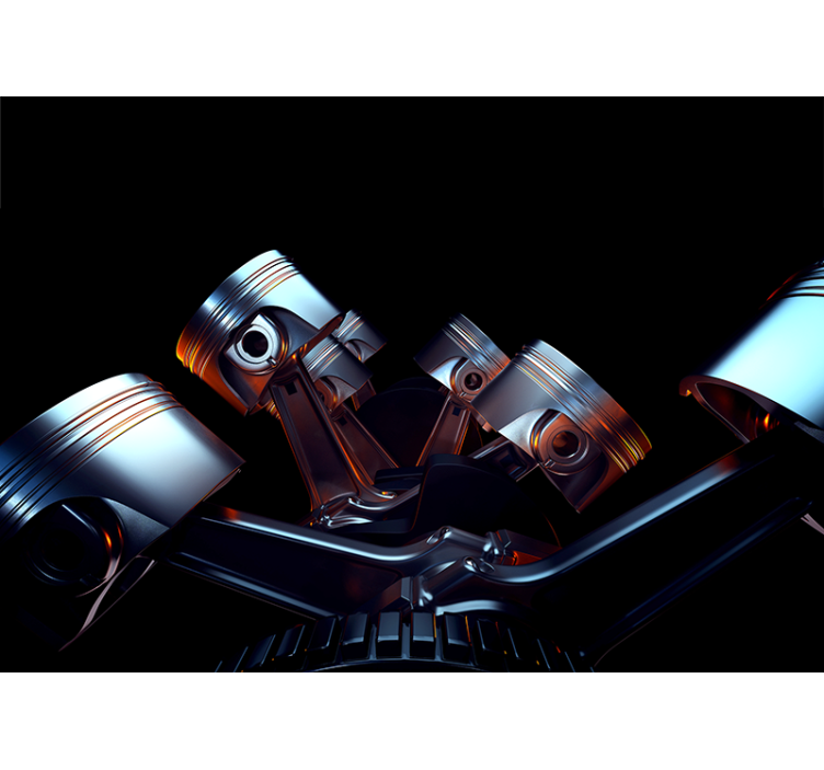 Fototapete fahrzeuge motorenteile detail - TenStickers