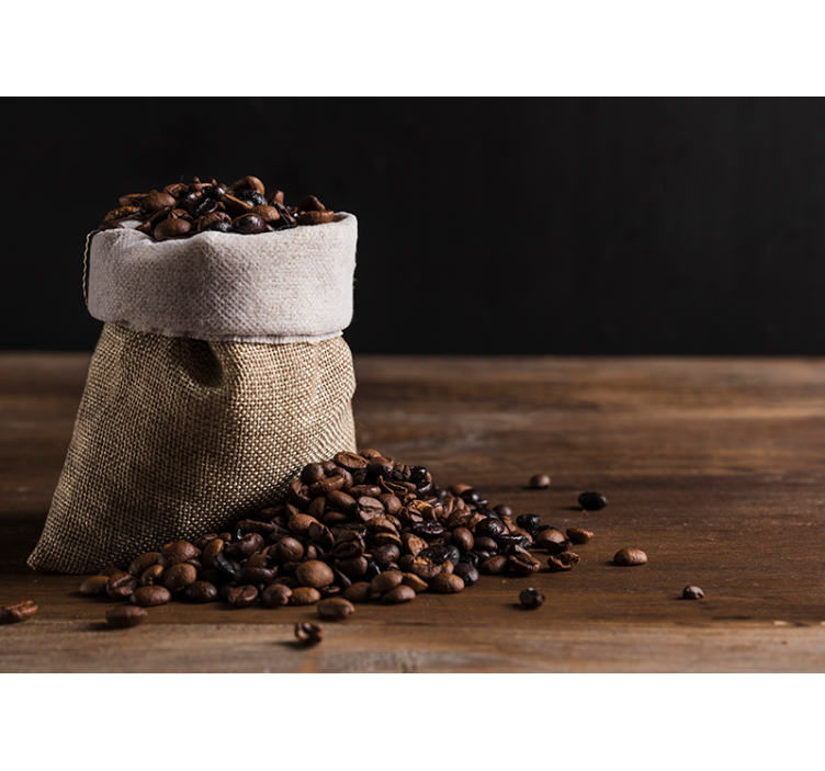 Fototapete Musik kaffeebohnenbeutel - TenStickers