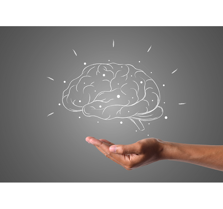 Fototapete Sprüche visualisierung des gehirnkonzepts - TenStickers