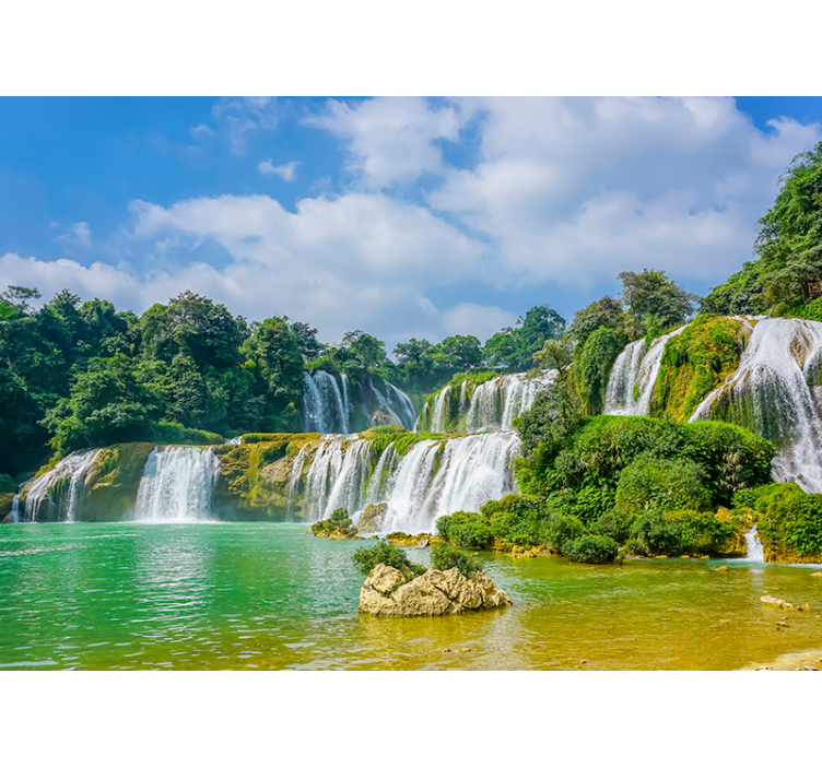 Fototapete wasserfall ruhige wasserfallansicht - TenStickers