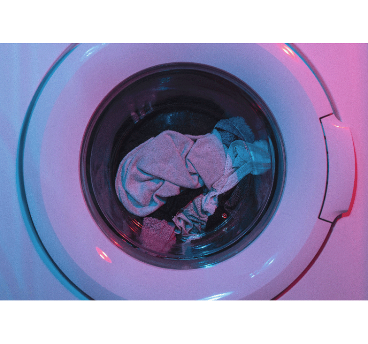 Fototapete Vintage waschmaschine dreht sich - TenStickers