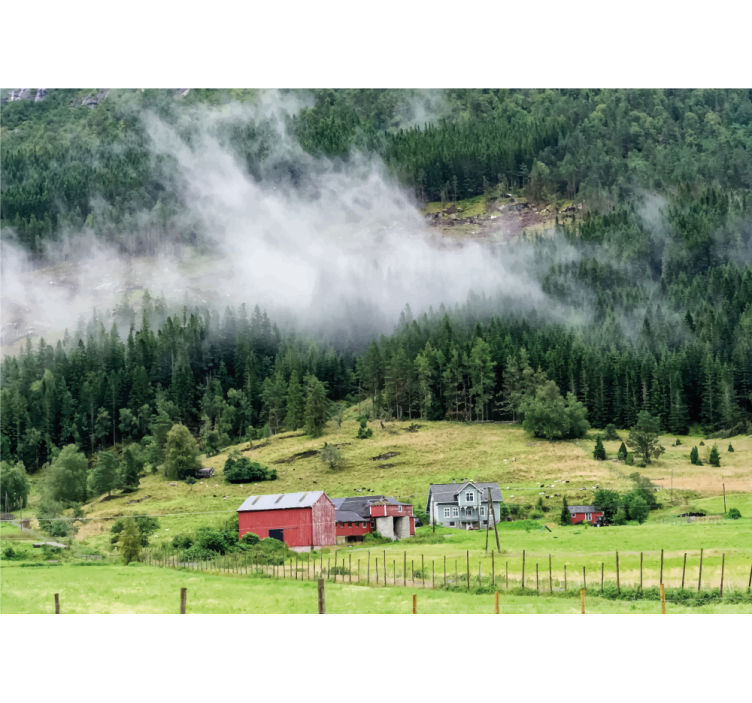 Fototapete Natur norwegischer wald - TenStickers