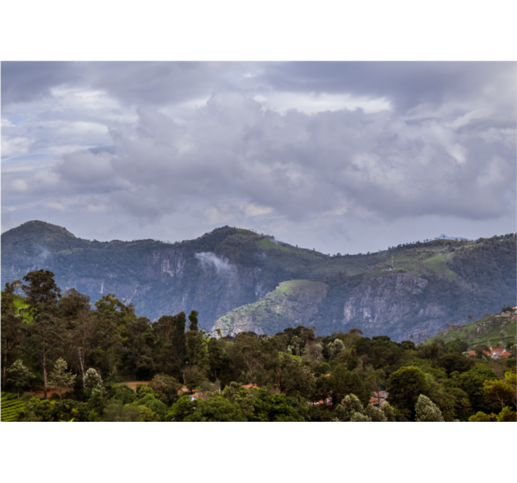 Fototapete landschaft ruhige bergansicht - TenStickers