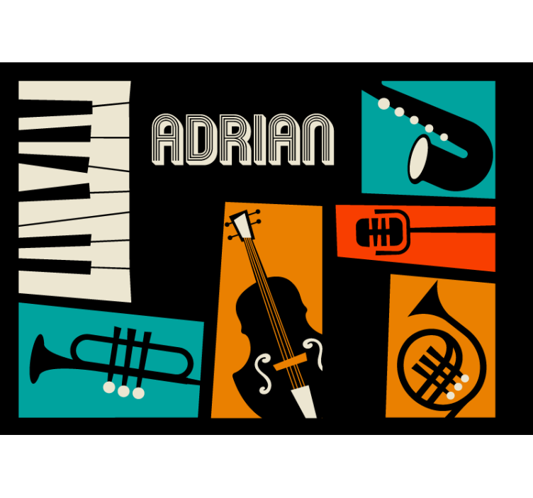 Fototapete musik lebendige musikinstrumente - TenStickers