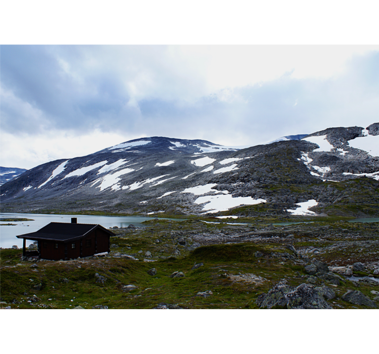Fototapete landschaft bergsee rückzug - TenStickers