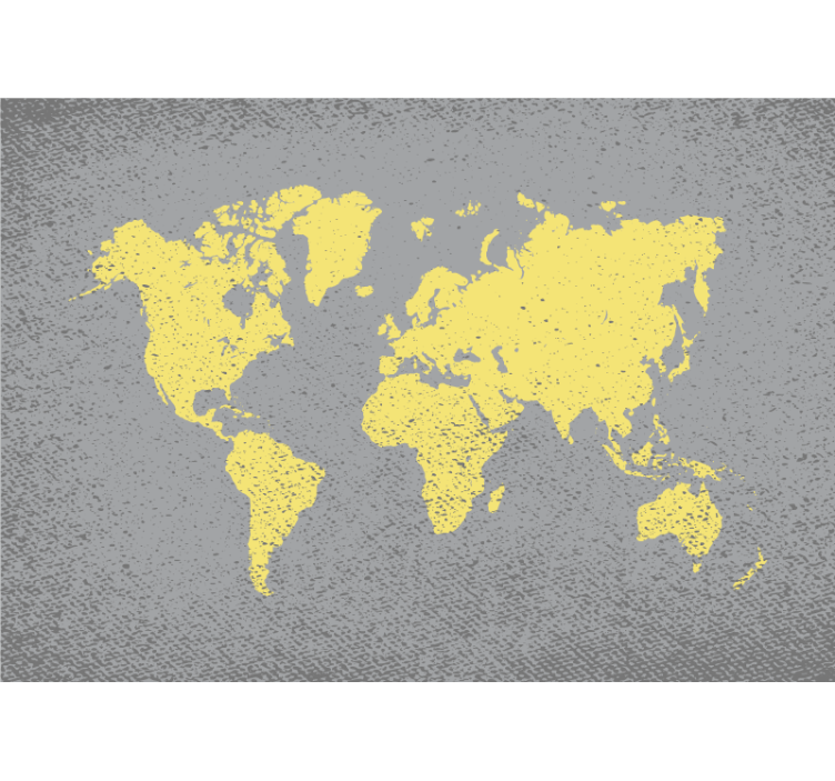 Fototapete weltkarte world outline map - TenStickers