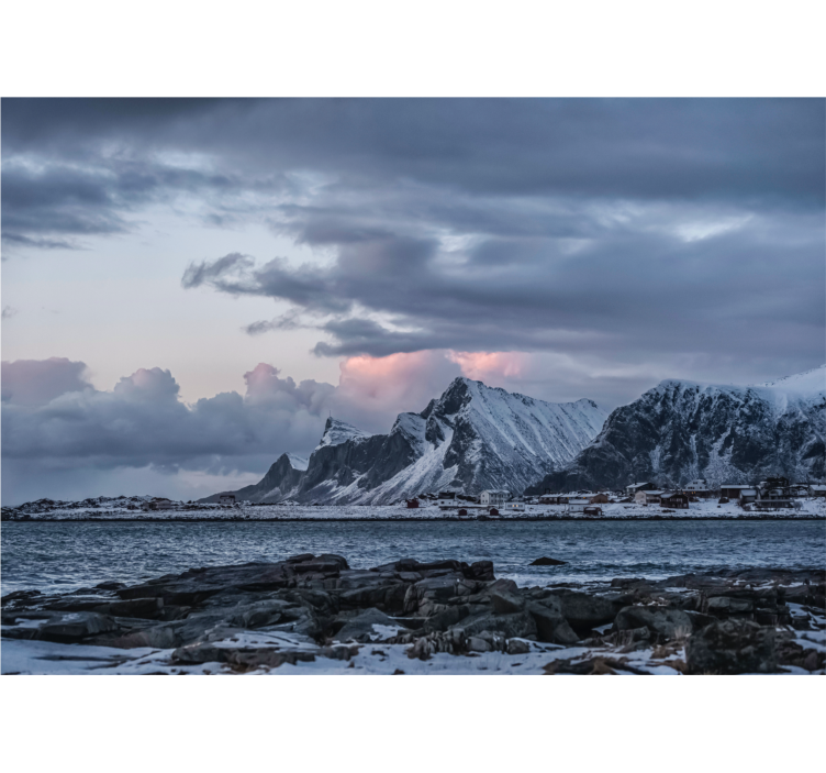 Fototapete landschaft eiskalte gipfelkämme - TenStickers
