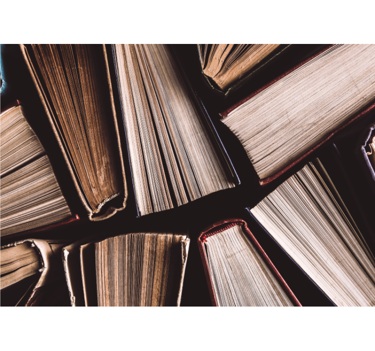 Fototapete kunst stapel von büchern - TenStickers